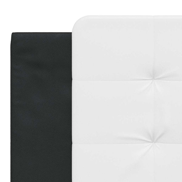 vidaXL Bed Frame without Mattress "Zadar" Black and White 180x200 cm Faux Leather