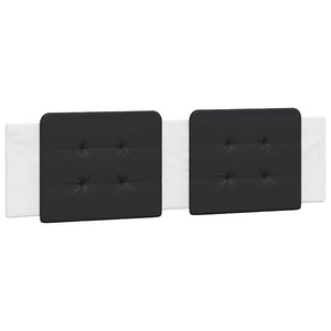 vidaXL Bed Frame without Mattress "Zadar" White and Black 180x200 cm Faux Leather