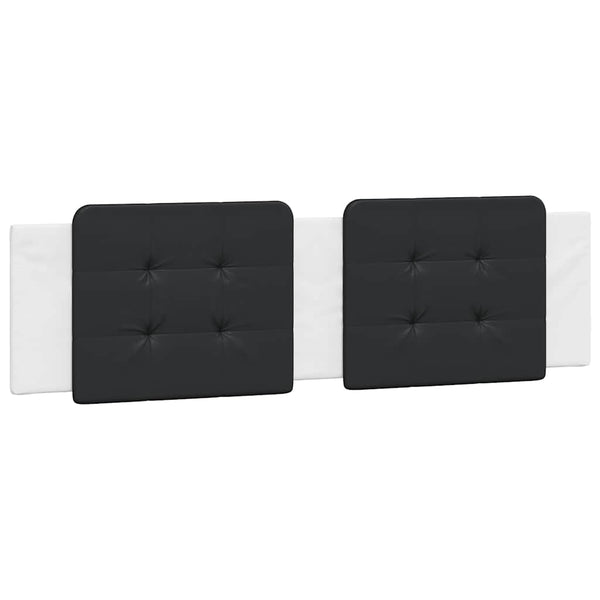 vidaXL Bed Frame without Mattress "Zadar" White and Black 180x200 cm Faux Leather