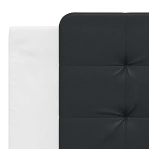 vidaXL Bed Frame without Mattress "Zadar" White and Black 180x200 cm Faux Leather