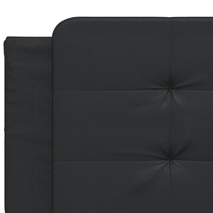 vidaXL Bed Frame without Mattress "Zadar" Black 200x200 cm Faux Leather