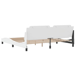 vidaXL Bed Frame without Mattress "Zadar" White 200x200 cm Faux Leather