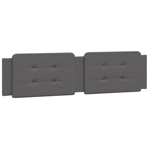 vidaXL Bed Frame without Mattress "Zadar" Grey 200x200 cm Faux Leather