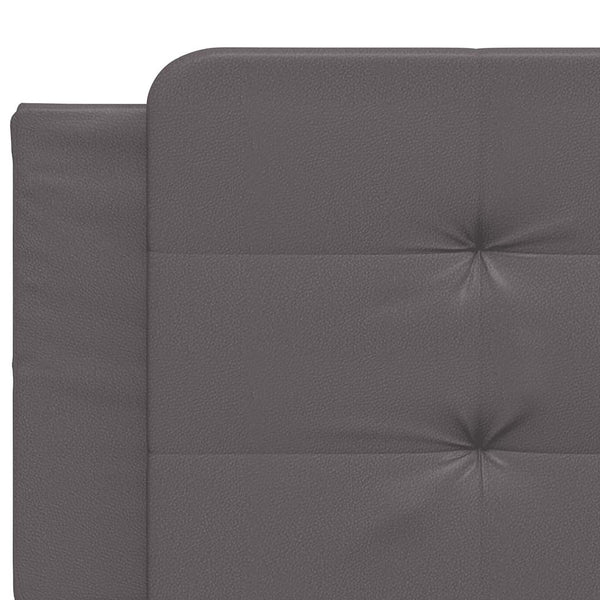 vidaXL Bed Frame without Mattress "Zadar" Grey 200x200 cm Faux Leather