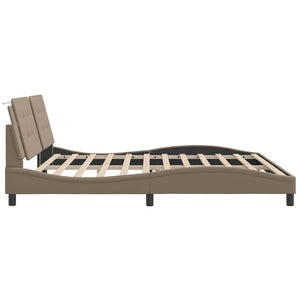 vidaXL Bed Frame without Mattress "Zadar" Cappuccino Brown 200x200 cm Faux Leather