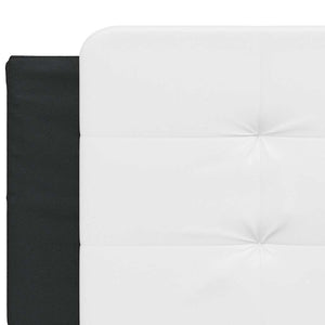 vidaXL Bed Frame without Mattress "Zadar" Black and White 200x200 cm Faux Leather