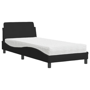 vidaXL Bed with Mattress "Dover" Black 80x200 cm Fabric