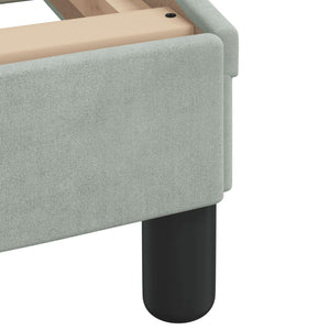 vidaXL Bed with Mattress "Dover" Light Grey 80x200 cm Velvet