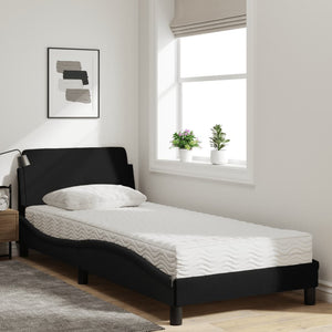 vidaXL Bed with Mattress "Dover" Black 90x190 cm Fabric