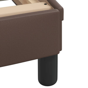 vidaXL Bed with Mattress "Dover" Brown 90x190 cm Faux Leather