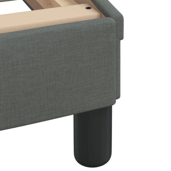vidaXL "Dover" Bed with Mattress Dark Grey 90x200 cm Fabric