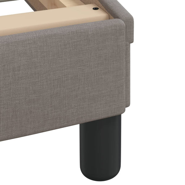 vidaXL Bed with Mattress "Dover" Taupe 90x200 cm Fabric