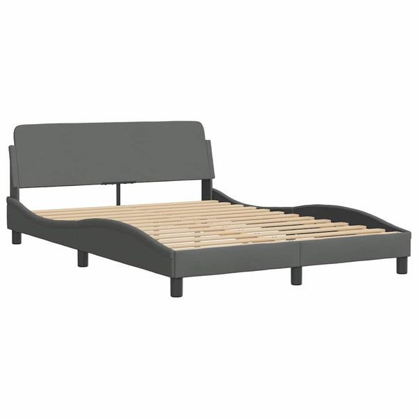 vidaXL Bed with Mattress "Dover" Dark Grey 120x200 cm Fabric