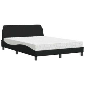 vidaXL Bed with Mattress "Dover" Black 120x200 cm Fabric