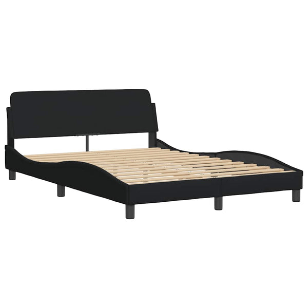 vidaXL Bed with Mattress "Dover" Black 120x200 cm Fabric