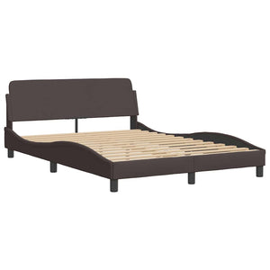 vidaXL Bed with Mattress "Dover" Dark Brown 120x200 cm Fabric