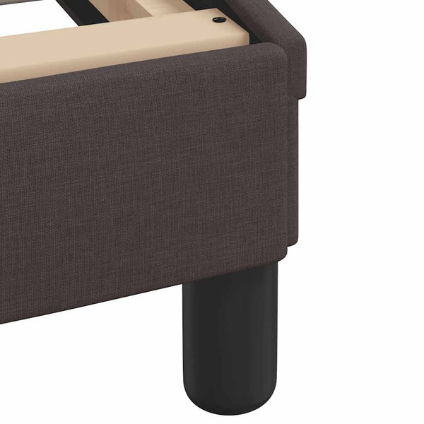 vidaXL Bed with Mattress "Dover" Dark Brown 120x200 cm Fabric