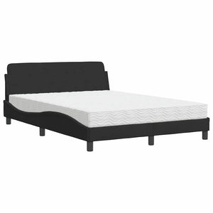 vidaXL Bed with Mattress "Dover" Black 120x200 cm Velvet