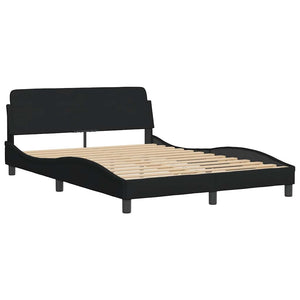 vidaXL Bed with Mattress "Dover" Black 140x200 cm Fabric