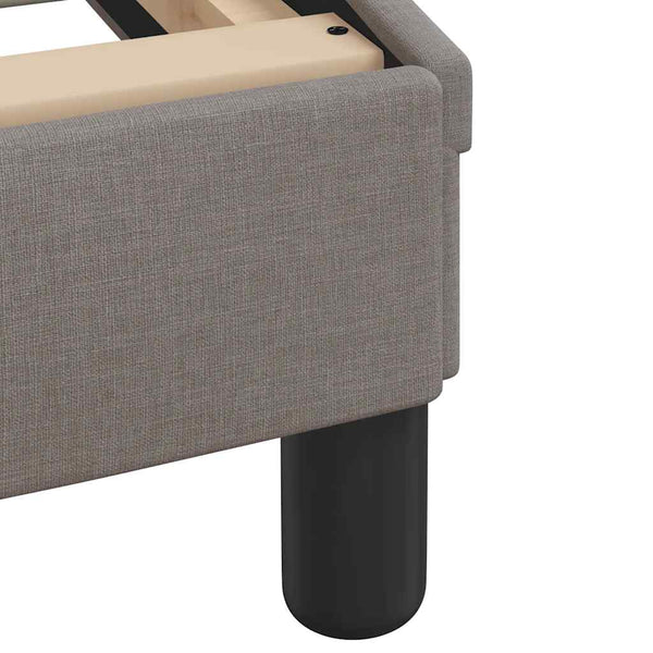 vidaXL Bed with Mattress "Dover" Taupe 140x200 cm Fabric