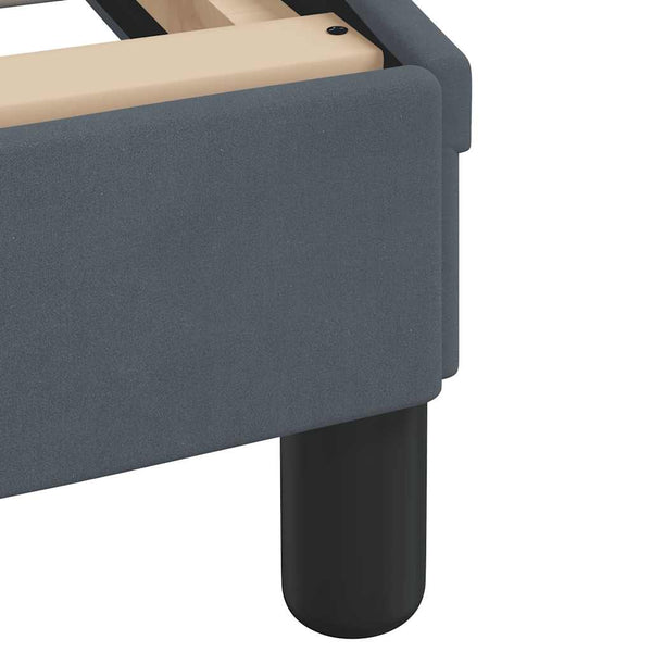 vidaXL "Dover" Bed with Mattress Dark Grey 140x200 cm Velvet
