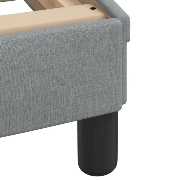 vidaXL Bed with Mattress "Dover" Light Grey 180x200 cm Fabric