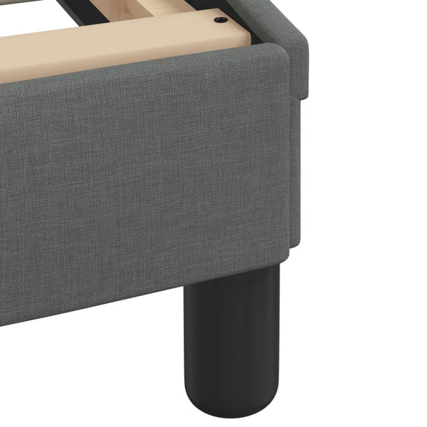 vidaXL Bed with Mattress "Dover" Dark Grey 200x200 cm Fabric