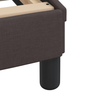 vidaXL Bed with Mattress "Dover" Dark Brown 200x200 cm Fabric
