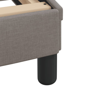 vidaXL Bed with Mattress "Dover" Taupe 200x200 cm Fabric
