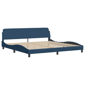 vidaXL Bed with Mattress "Dover" Blue 200x200 cm Fabric