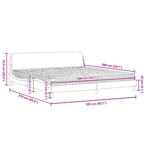 vidaXL Bed with Mattress "Dover" Dark Green 200x200 cm Velvet