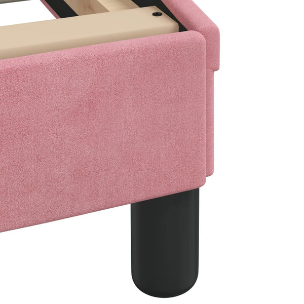 vidaXL Bed with Mattress "Dover" Pink 200x200 cm Velvet