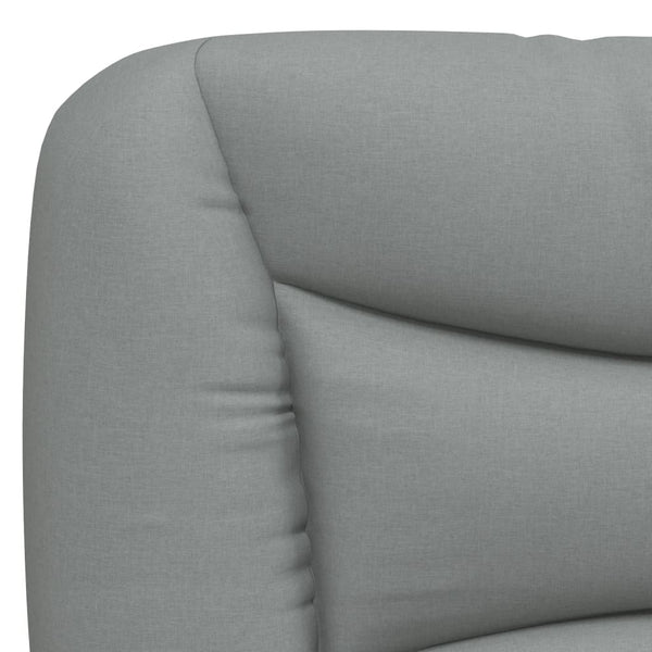 vidaXL "Hvar" Bed with Mattress Light Grey 80x200 cm Fabric