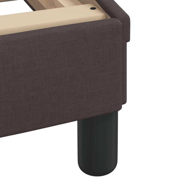 vidaXL Bed with Mattress "Hvar" Dark Brown 80x200 cm Fabric
