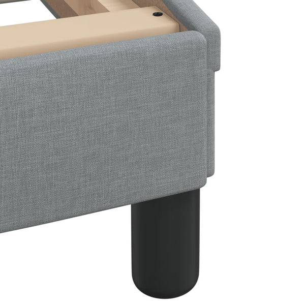 vidaXL Bed with Mattress "Hvar" Light Gray 90x200 cm Fabric