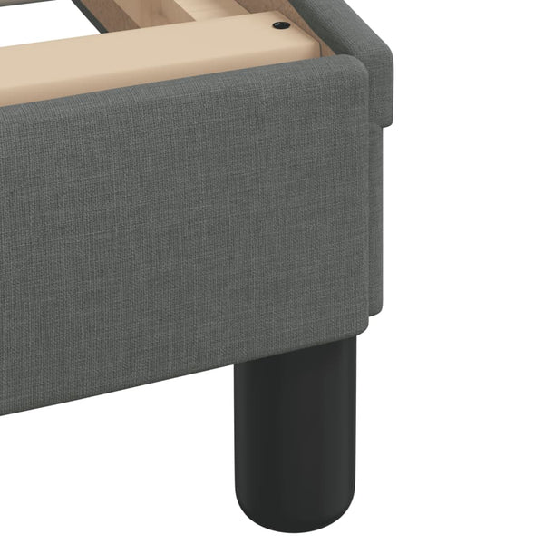 vidaXL Bed with Mattress "Hvar" Dark Grey 90x200 cm Fabric