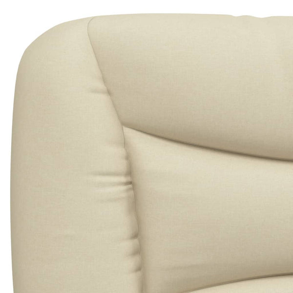 vidaXL Bed with Mattress "Hvar" Cream 90x200 cm Fabric