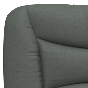 vidaXL Bed with Mattress "Hvar" Dark Grey 100x200 cm Fabric