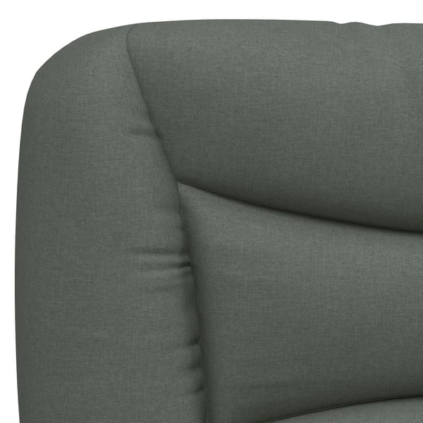 vidaXL Bed with Mattress "Hvar" Dark Grey 100x200 cm Fabric