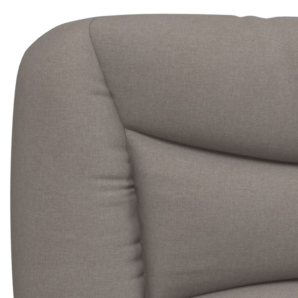 vidaXL Bed with Mattress "Hvar" Taupe 100x200 cm Fabric