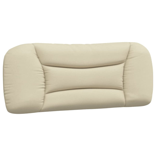 vidaXL Bed with Mattress "Hvar" Cream 100x200 cm Fabric