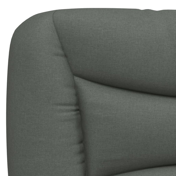 vidaXL Bed with mattress "Hvar" Dark grey 120x200 cm Fabric