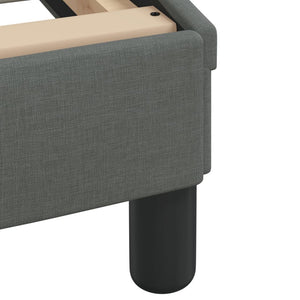 vidaXL Bed with mattress "Hvar" Dark grey 120x200 cm Fabric