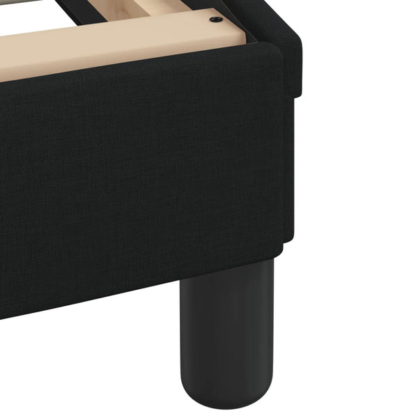 vidaXL "Hvar" Bed with Mattress Black 120x200 cm Fabric