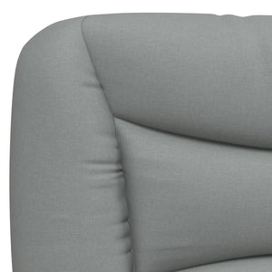 vidaXL Bed with mattress "Hvar" Light gray 140x190 cm Fabric