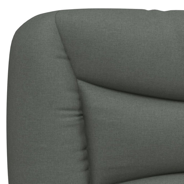 vidaXL Bed with mattress "Hvar" Dark grey 140x190 cm Fabric