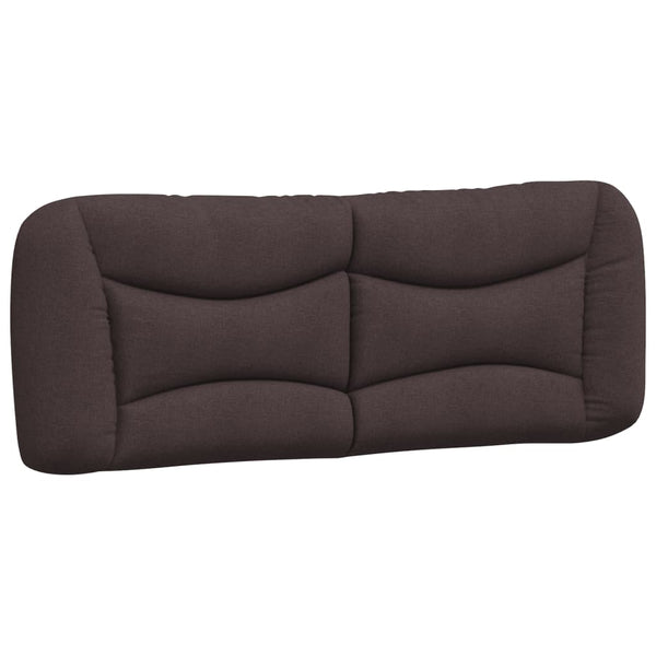 vidaXL Bed with Mattress "Hvar" Dark Brown 140x190 cm Fabric