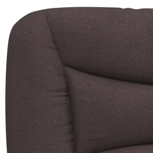 vidaXL Bed with Mattress "Hvar" Dark Brown 140x200 cm Fabric