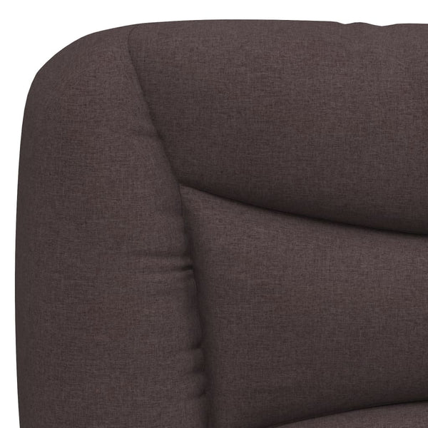 vidaXL Bed with Mattress "Hvar" Dark Brown 140x200 cm Fabric