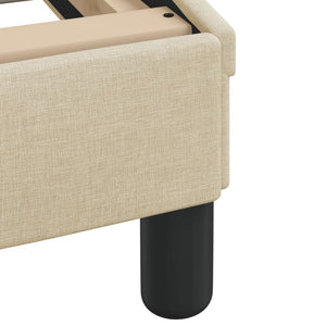 vidaXL Bed with Mattress "Hvar" Cream 140x200 cm Fabric